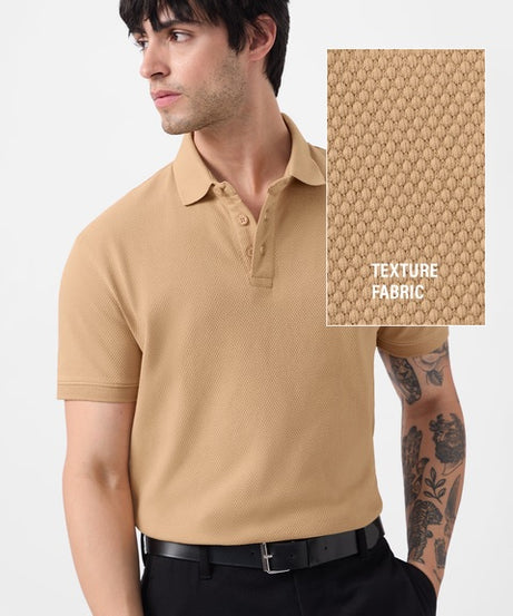 Popcorn Beige Polos T-shirt