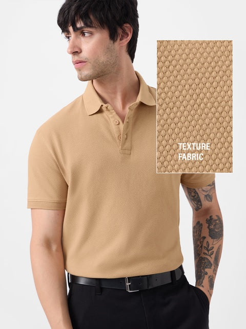 Popcorn Beige Polos T-shirt
