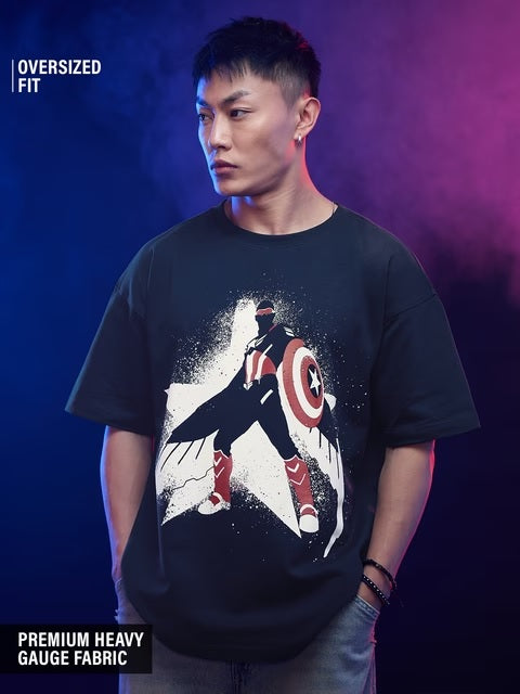 Captain America Sam Soldier Oversized T-Shirts