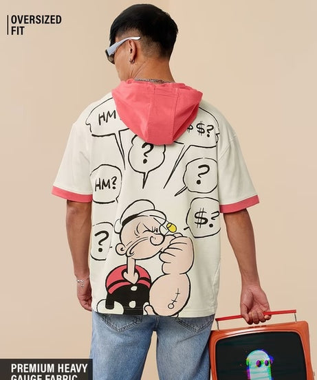 Popeye Thinking Hat Hooded T-Shirts