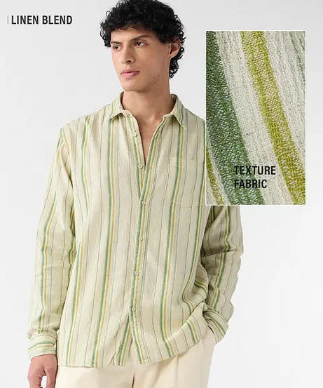 Cotton Linen Stripes Meadow Shirts