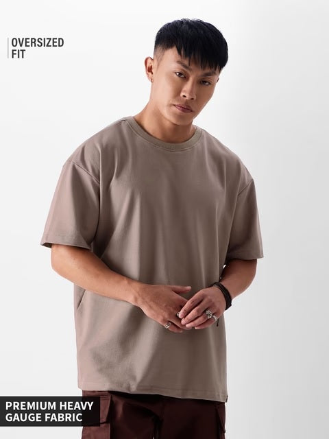 Solids  Brown Sugar Oversized T-Shirts