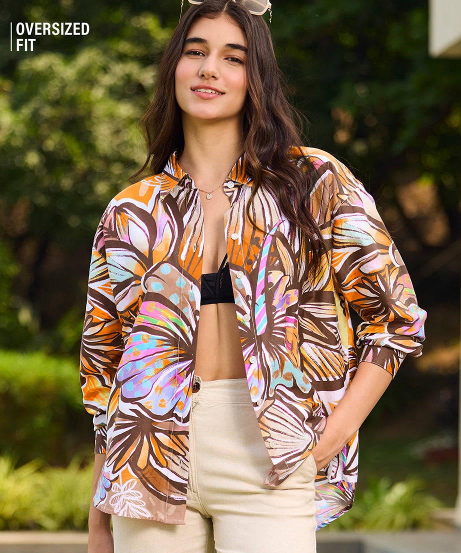 TSS Originals  Floral Mirage Women Boyfriend Shirts