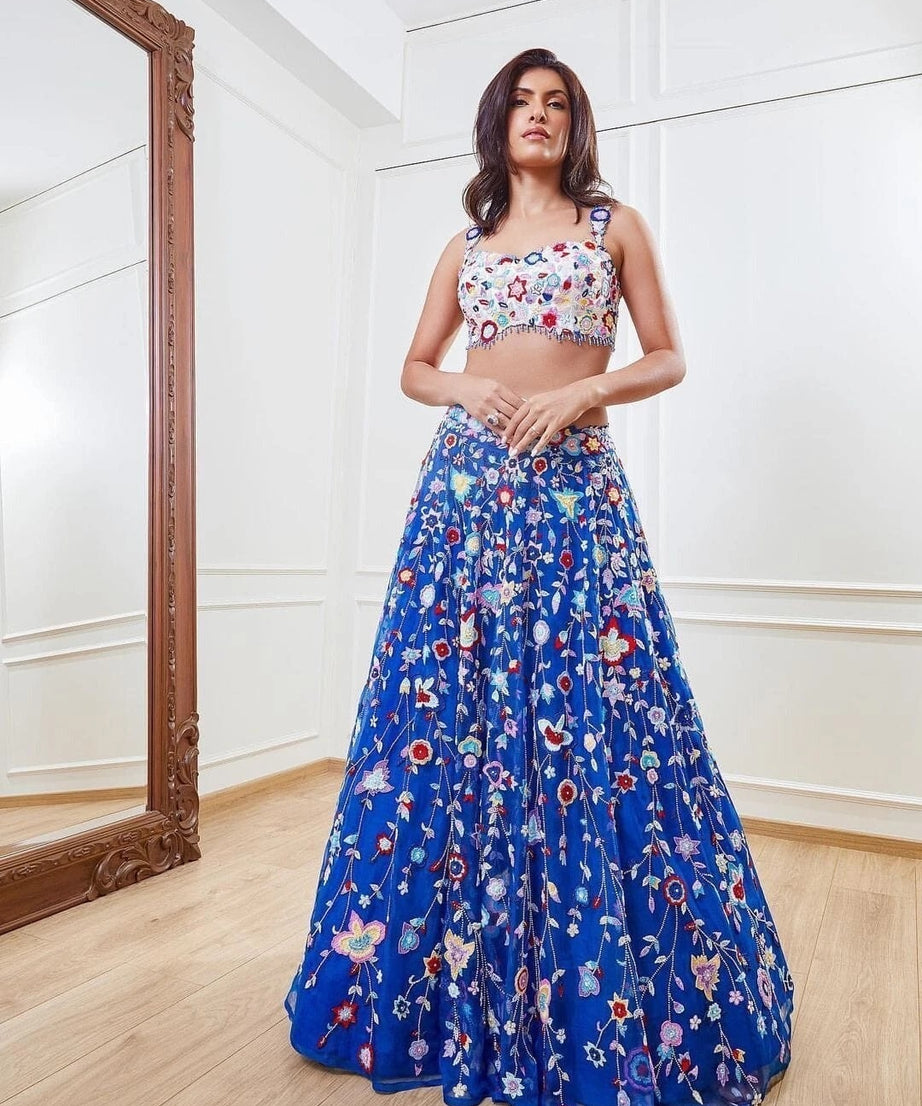 Net  Function Bollywood Lehenga Blouse & Dupatta
