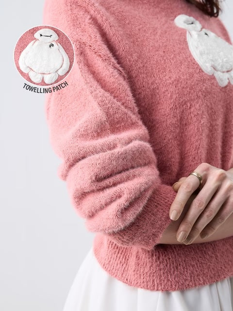 Disne Fuzzy Baymax Women Oversized Sweaters