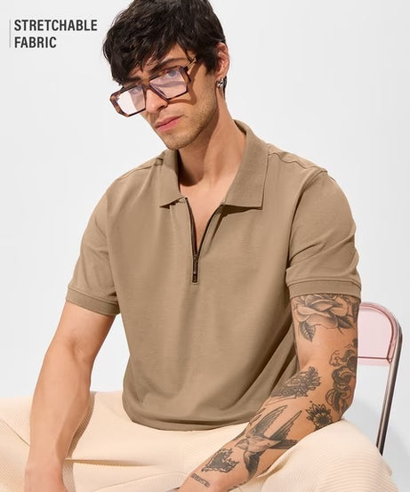 Solids  Camel Brown Polos