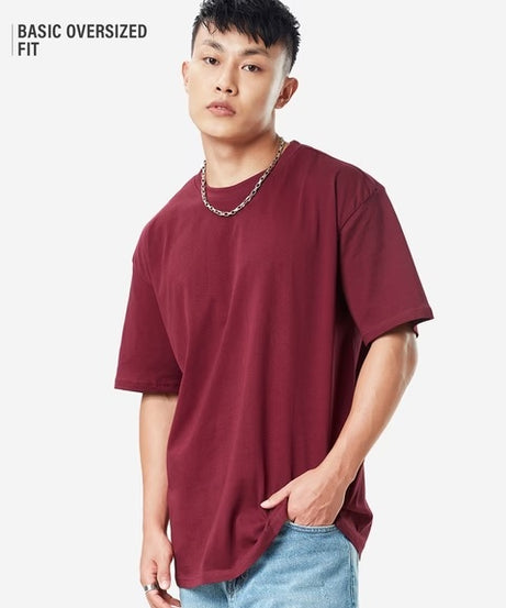 Dark Red Oversized T-Shirts