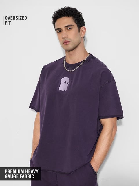 Mr. Souls Purple Oversized T-Shirts