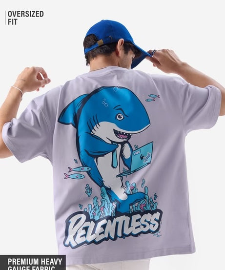 Relentless Shark Oversized T-Shirts