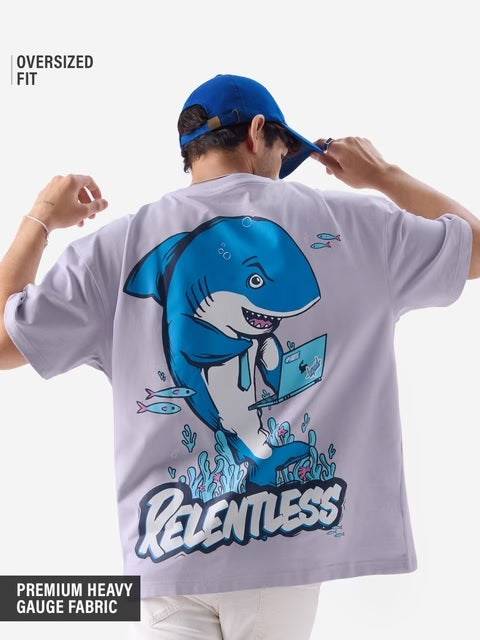 Relentless Shark Oversized T-Shirts