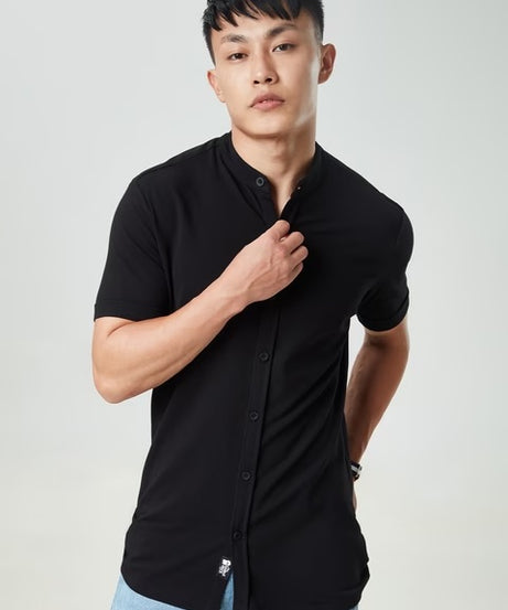 Midnight Black Knit Shirts