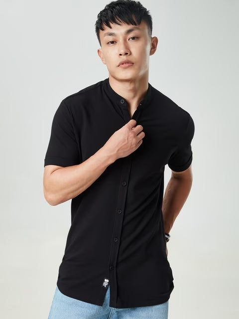 Midnight Black Knit Shirts