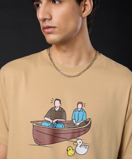 FRIENDS Chick & Duck Men Relaxed Fit T-Shirts