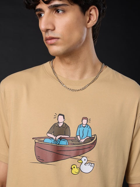 FRIENDS Chick & Duck Men Relaxed Fit T-Shirts
