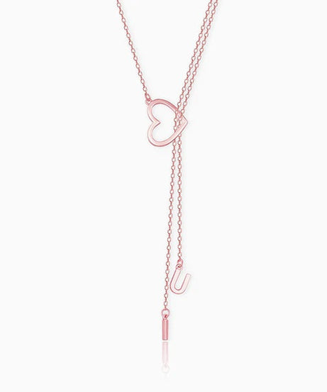 Rose Gold U&I Heart Necklace
