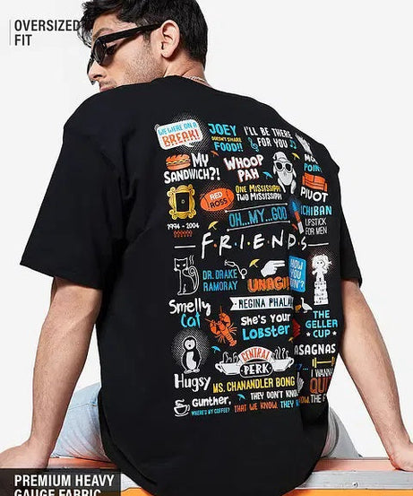 F.R.I.E.N.D.S Doodle Oversized T-Shirts