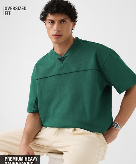 Varsity T-shirt Emerald Green Oversized T-Shirts