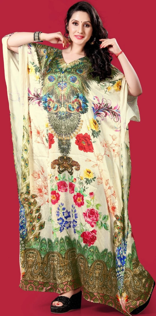 Long Caftan for Women Plus Size Beach Cover Up Casual Kaftan Maxi Gown Dress