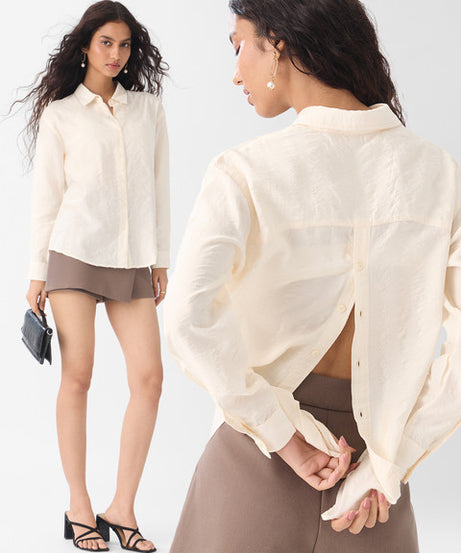 Textured Shirt  Almond Women Shirts