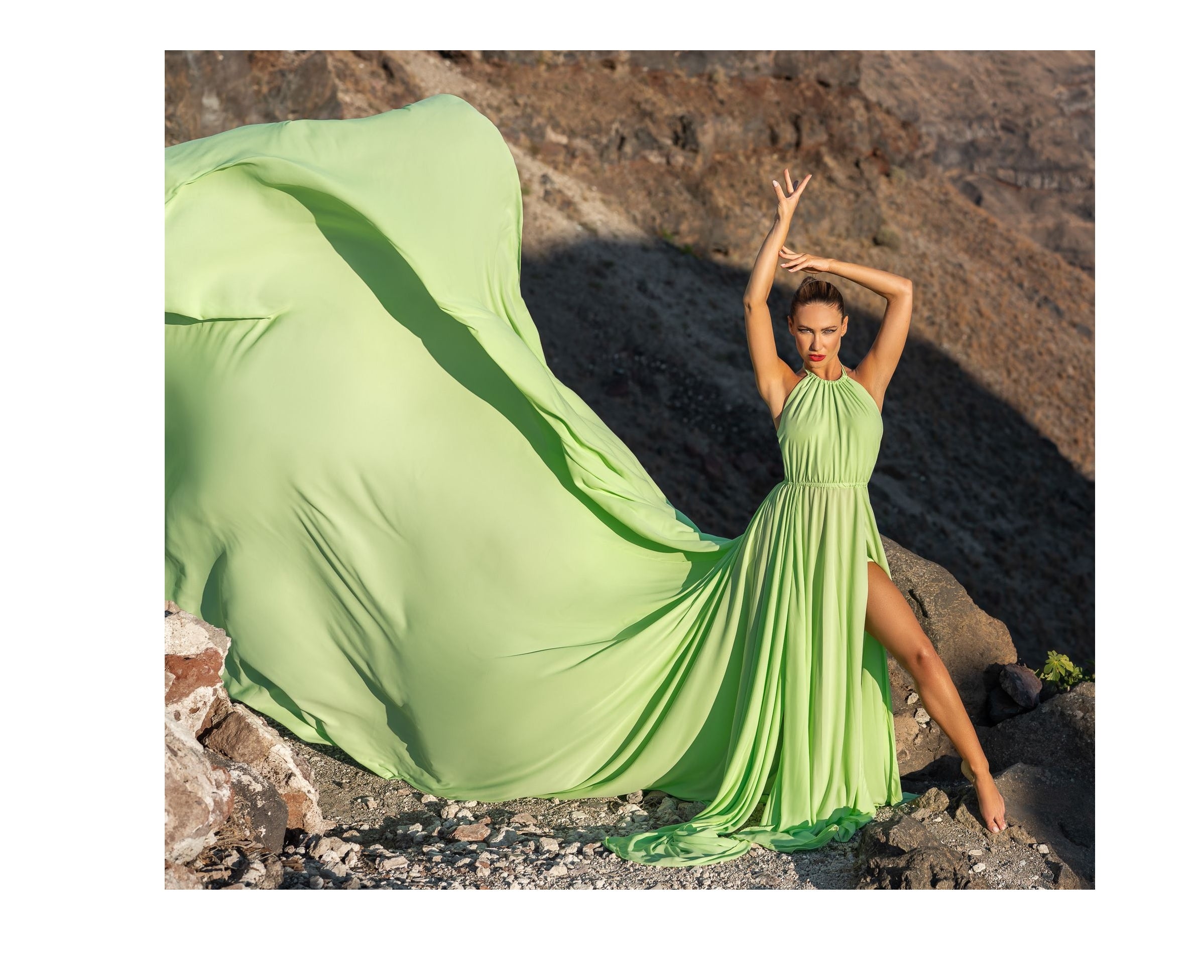 Flying Dress for Photoshoot, Santorini Flying Dress