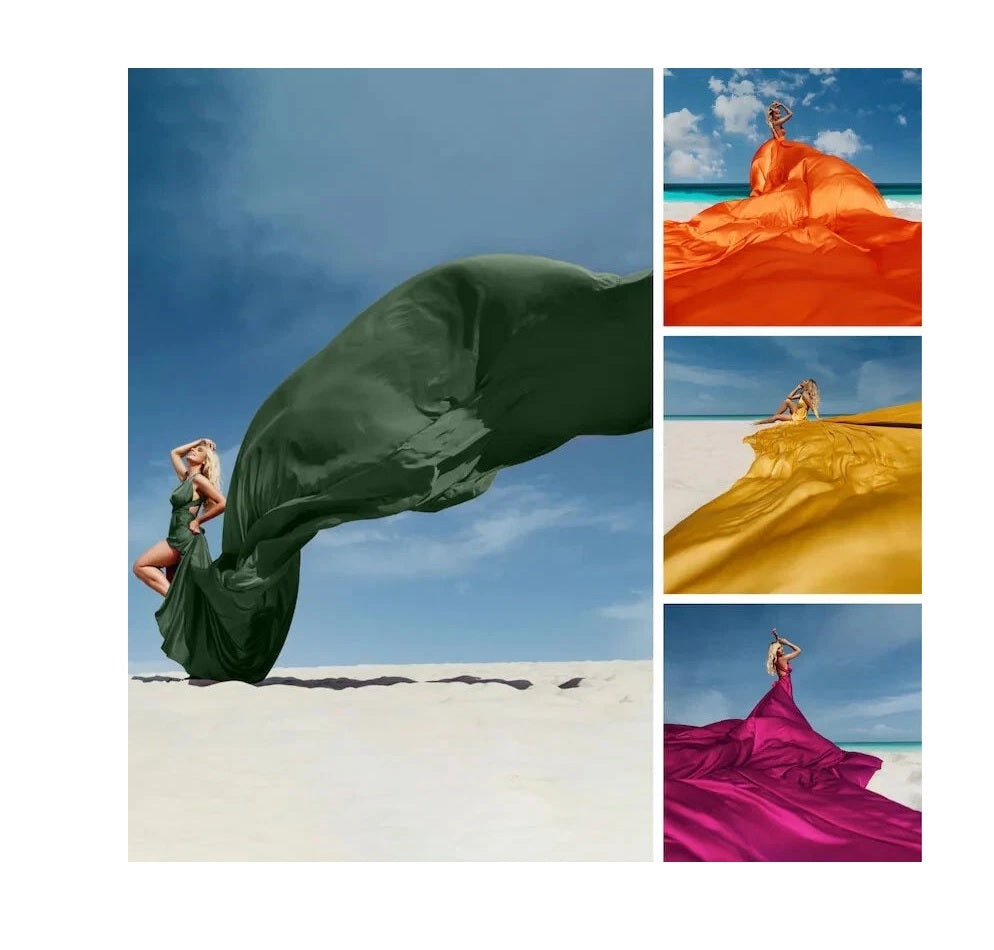 Satin Multiway Wrap Maxi Dress with Train | Women's Convertible Dress