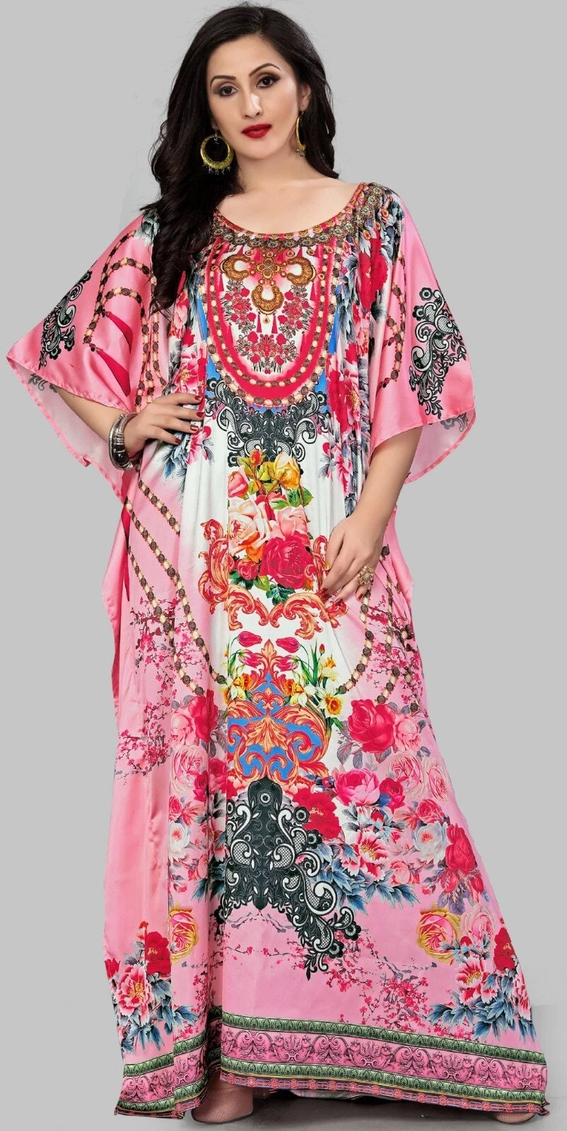 Plus Size Kaftan Dress , Long Caftan Gown Nightdress Beach Party Casual Dress