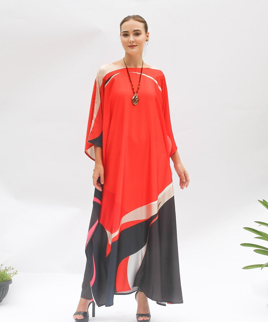 Soft Satin Silk Long Kaftan For Women's