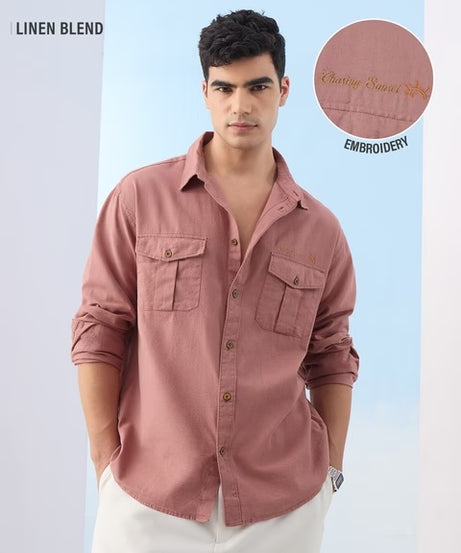 Rosewood Cotton Linen Shirts