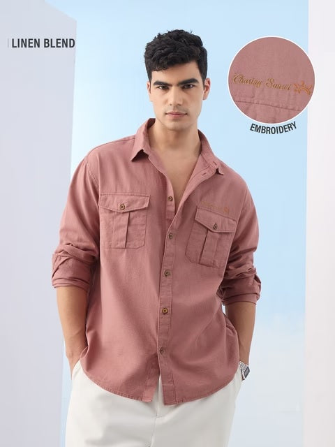 Rosewood Cotton Linen Shirts