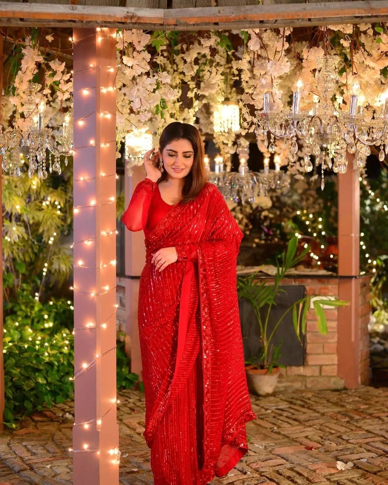 Traditional Classic Party Wear Georgette Saree, Wedding Ethnic Sari & Blouse