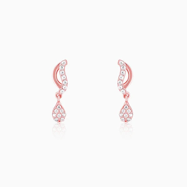 Rose Gold Wavecrest Earrings