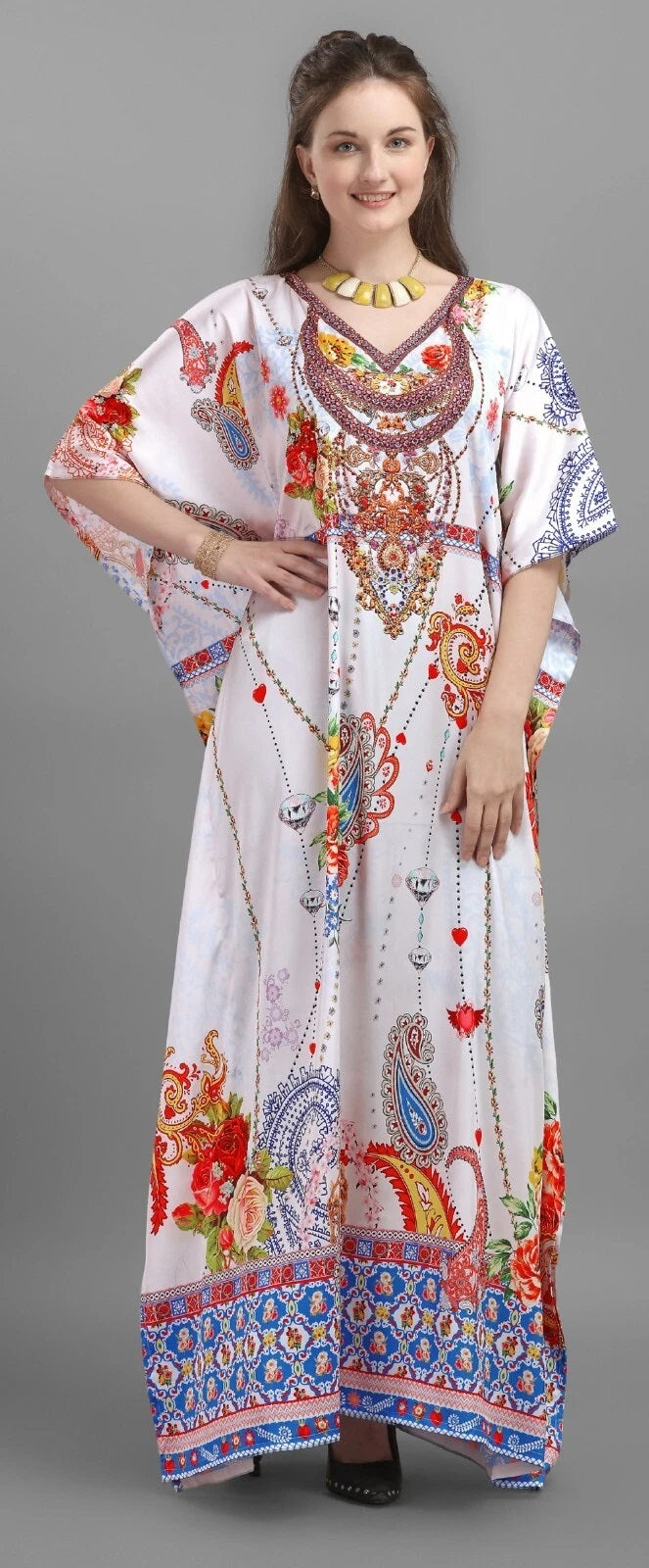 Kaftan Dresses for Women Free Size Bathing Suit Cover up Caftan Maxi Beach Dress