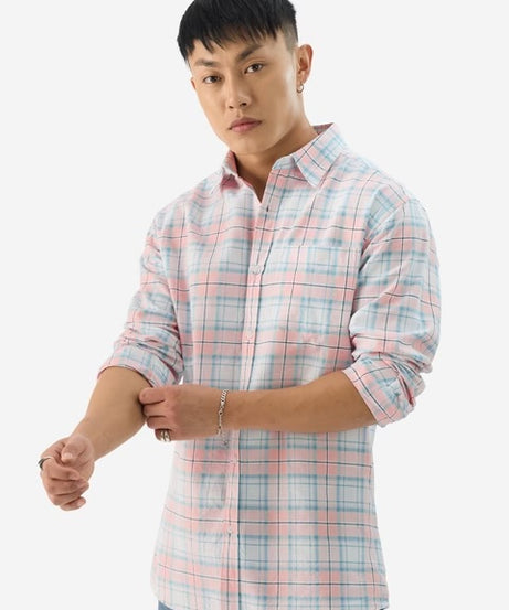 Plaid Single Patch Shirts