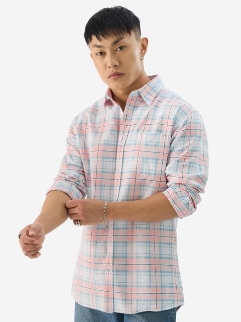 Plaid Single Patch Shirts