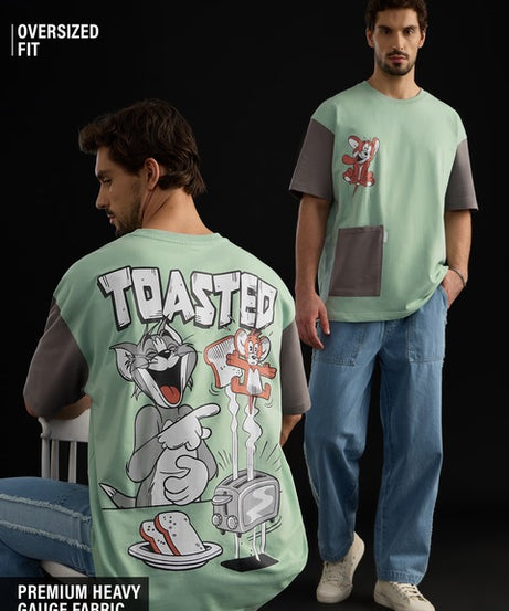 Tom & Jerry Toasted Oversized T-Shirts