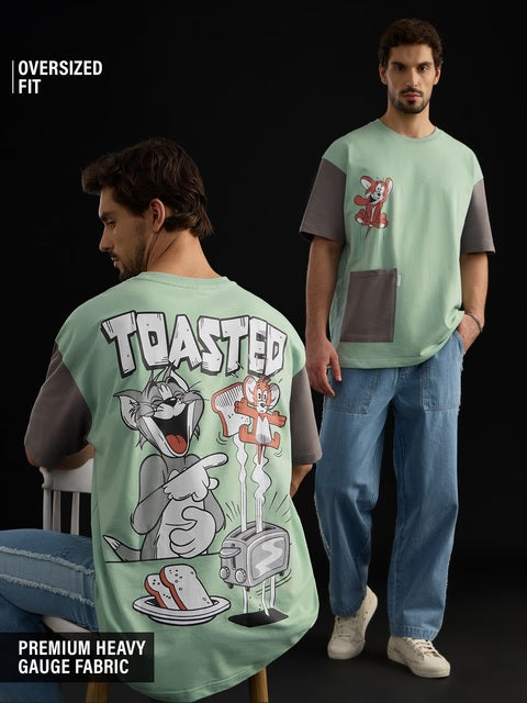 Tom & Jerry Toasted Oversized T-Shirts