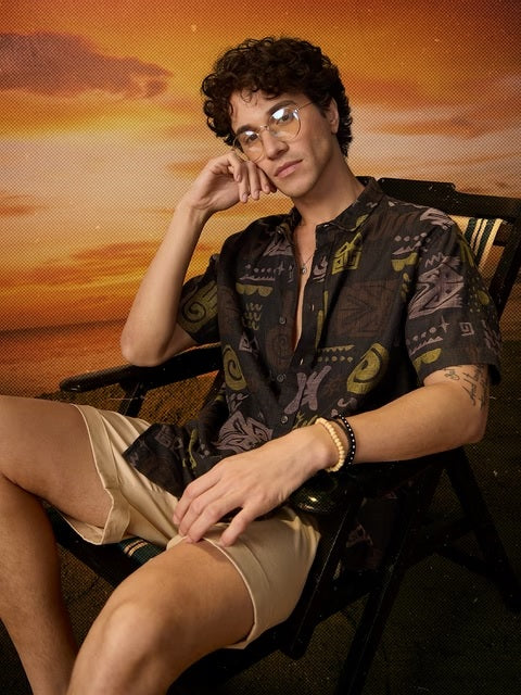 Indie Terrain Men Textured Shirts