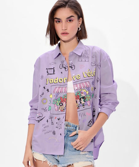 Powerpuff Girls  J'Adore Women Boyfriend Shirts
