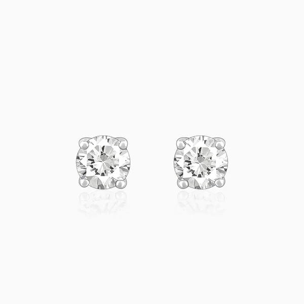 Silver Zircon Earrings