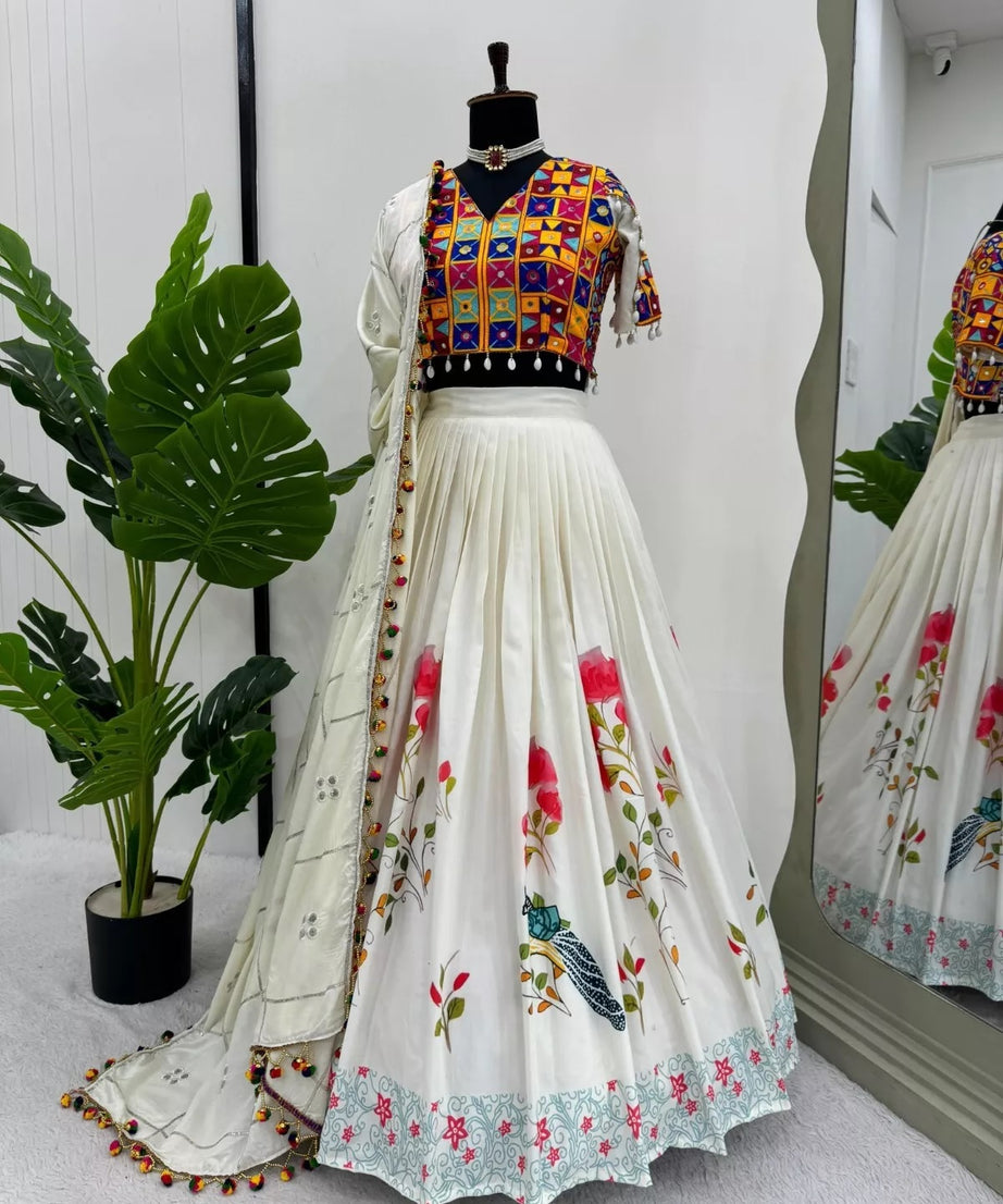 Rayon Digital Print Lehenga Blouse & Dupatta