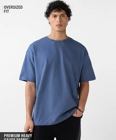 Oversized Steel Blue T-Shirts