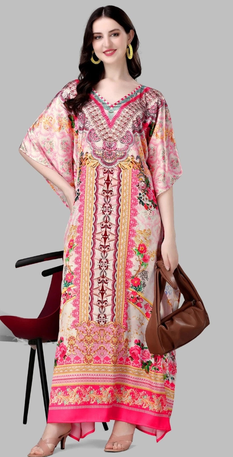 Kaftan Dresses for Women Free Size Lightweight Long Party Wear