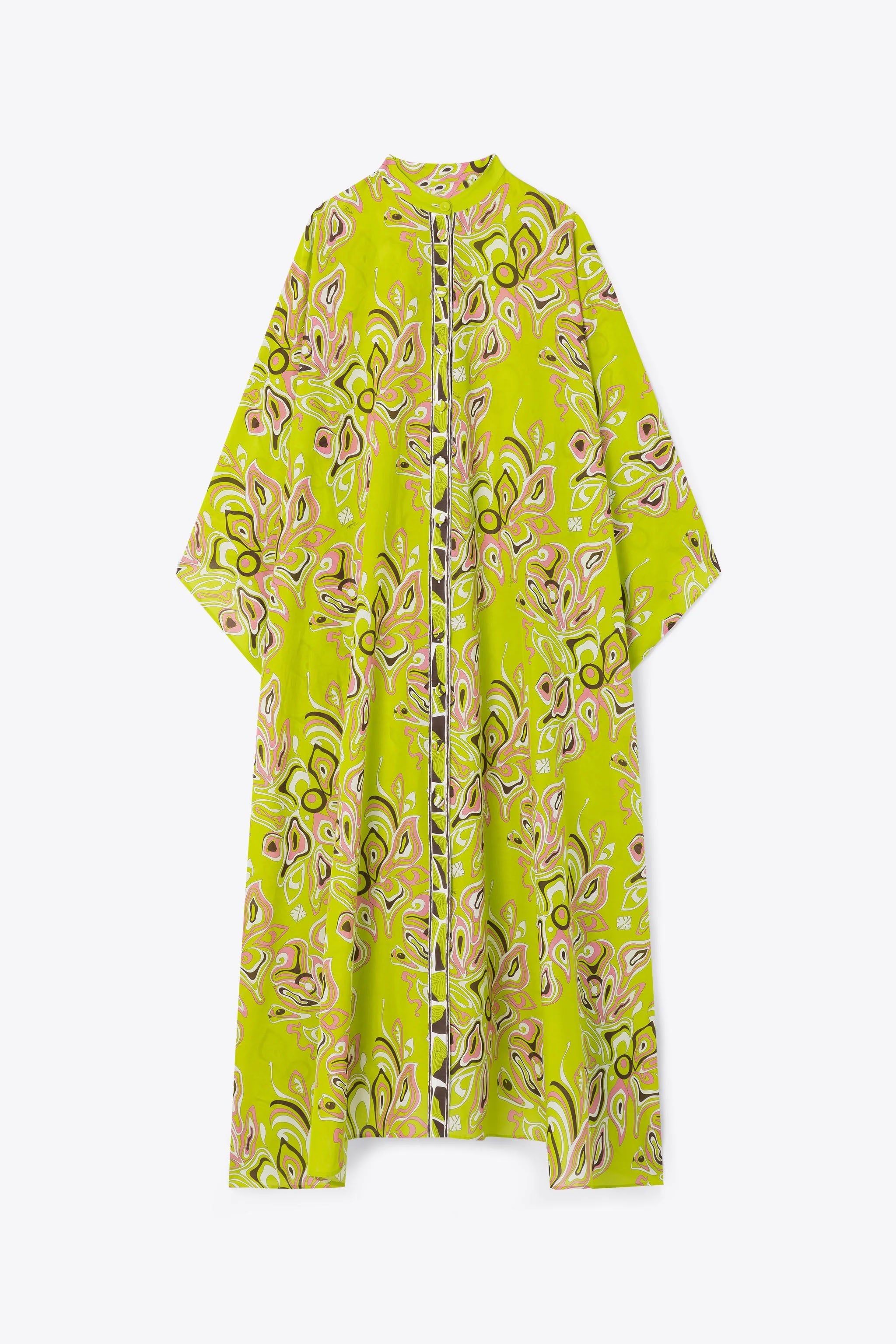 French Moss Green Kaftan, Elegant Boho Maxi Dress Caftan Women's