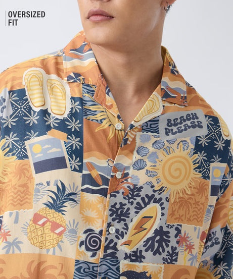 Tropical Oversized Shirts