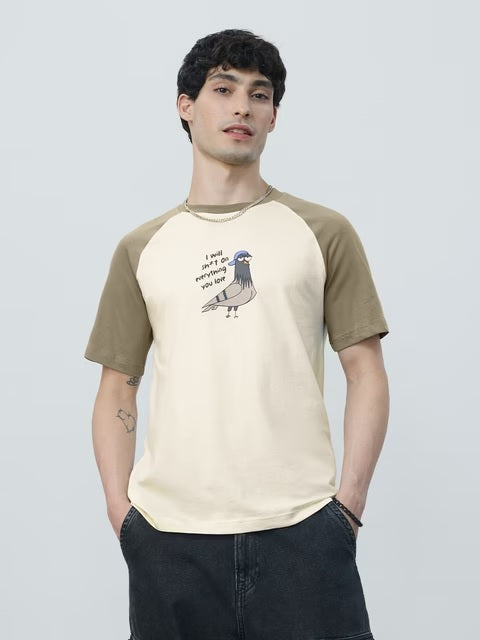 Colourblock Wingin It Men Relaxed Fit T-Shirts