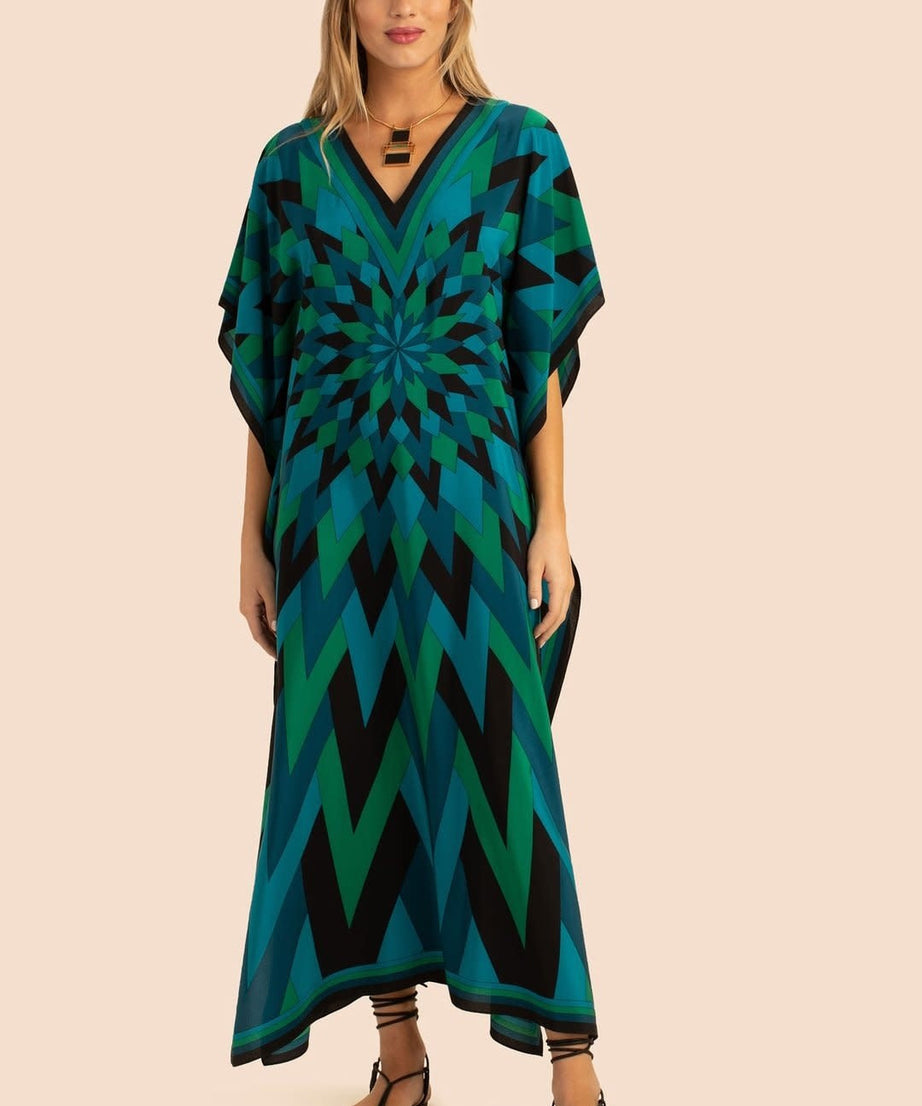 Elegant Silk Crepe Kaftan - Luxurious, Lightweight Caftan For Women's