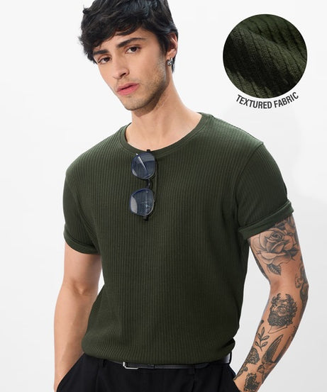 Korean T-shirt Olive T-Shirts