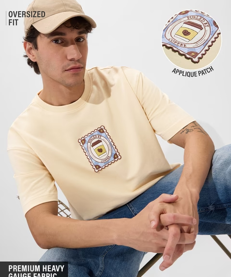 Coffee Stamp Oversized T-Shirts