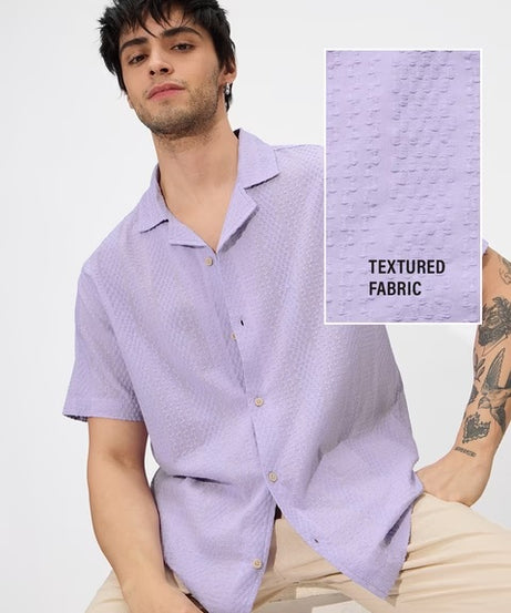 Solids Voila Men Textured Shirts