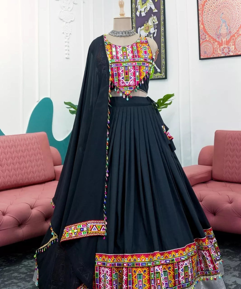 Georgette Rayon Lehenga Blouse & Dupatta